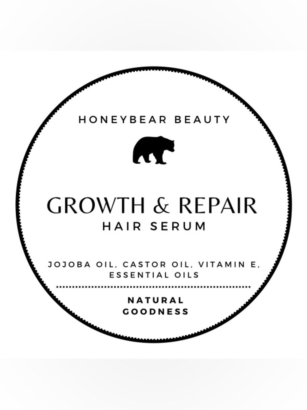 10ml HoneyBear Beauty Growth & Repair Hair Serum Clean Damaged Hair Rescue Serum